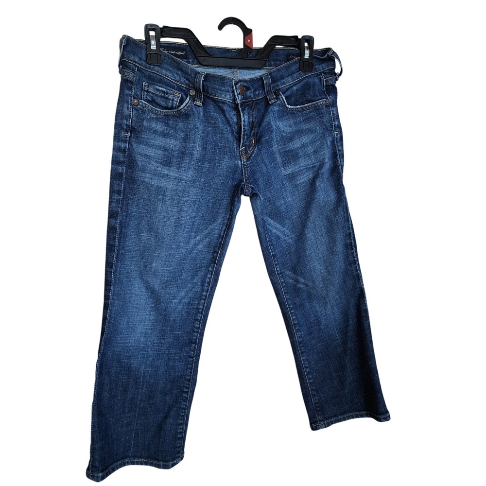 Citizens of Humanity Kelly 069 Low Waist Cropped Jeans Blue Stretch Size 30